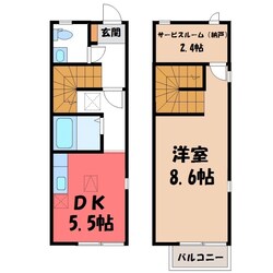 ゆいの杜中央駅 徒歩15分 1-2階の物件間取画像